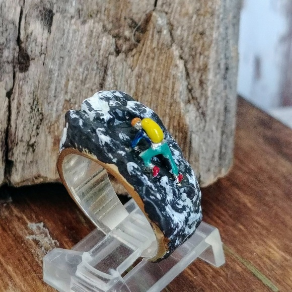 The Girl With Kaleidoscope Eyes Jewelry - Cliff Hanger Custom Sterling Ring